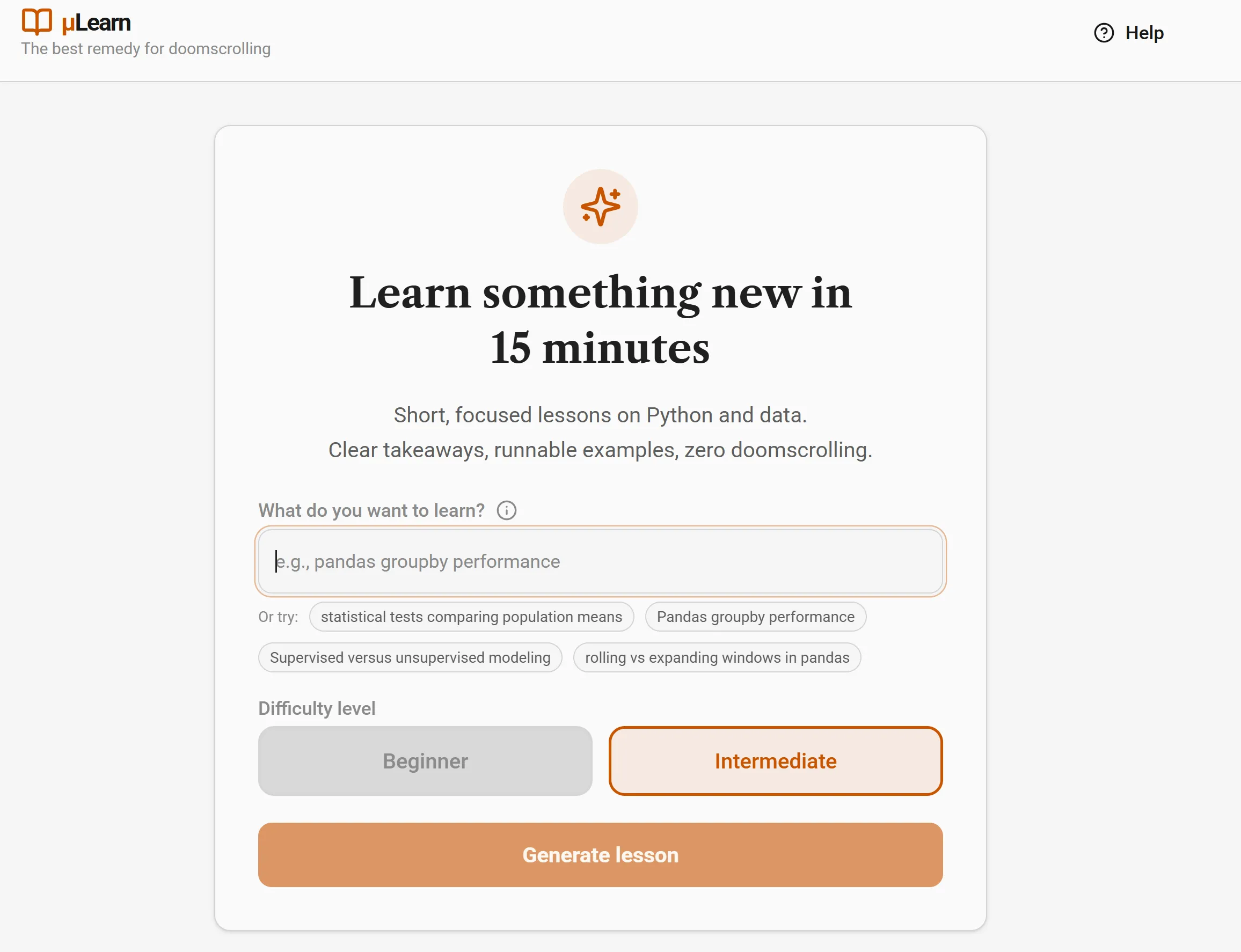 uLearn — Agentic Micro-Learning Platform snapshot